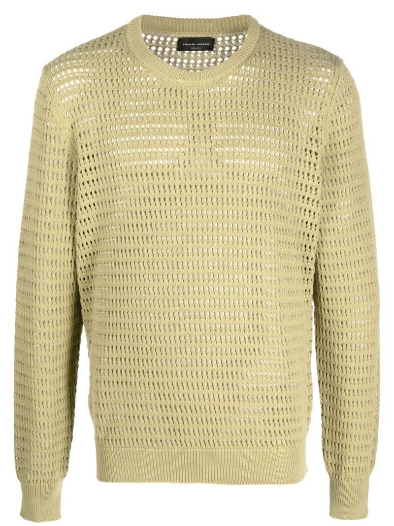 Roberto Collina open-knit cotton jumper - Green von Roberto Collina