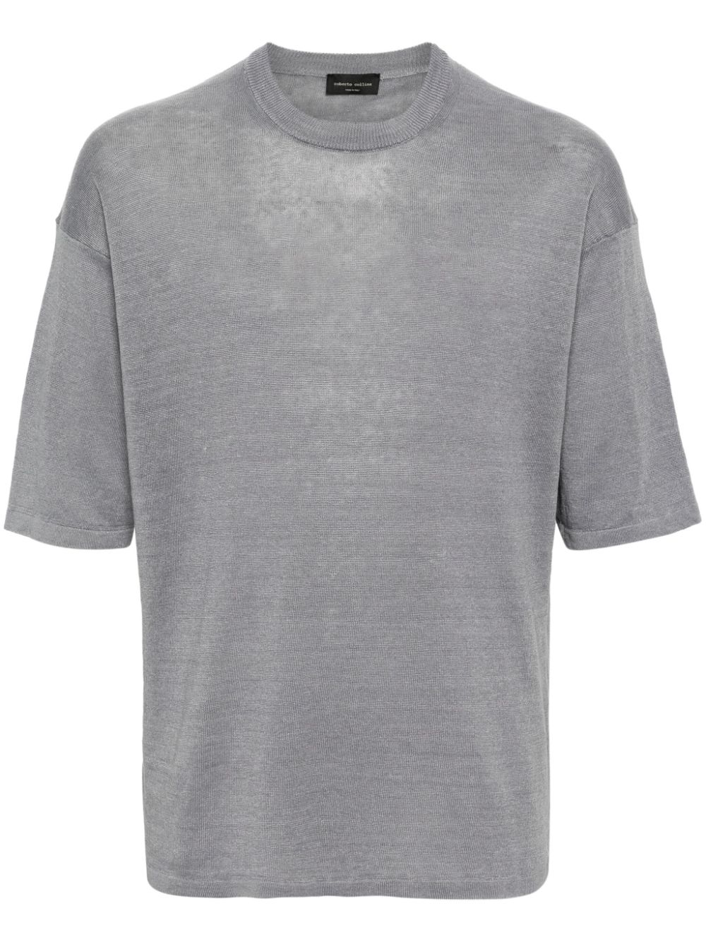Roberto Collina short-sleeve knitted T-shirt - Grey von Roberto Collina