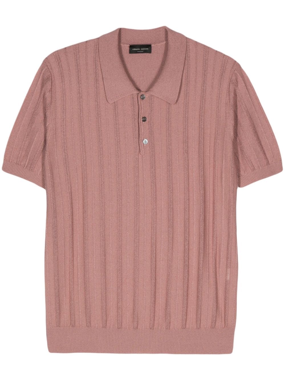 Roberto Collina short-sleeve knitted polo shirt - Pink von Roberto Collina