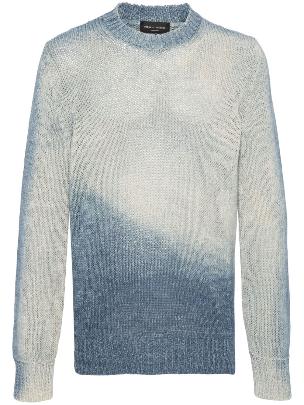 Roberto Collina washed open-knit jumper - Blue von Roberto Collina