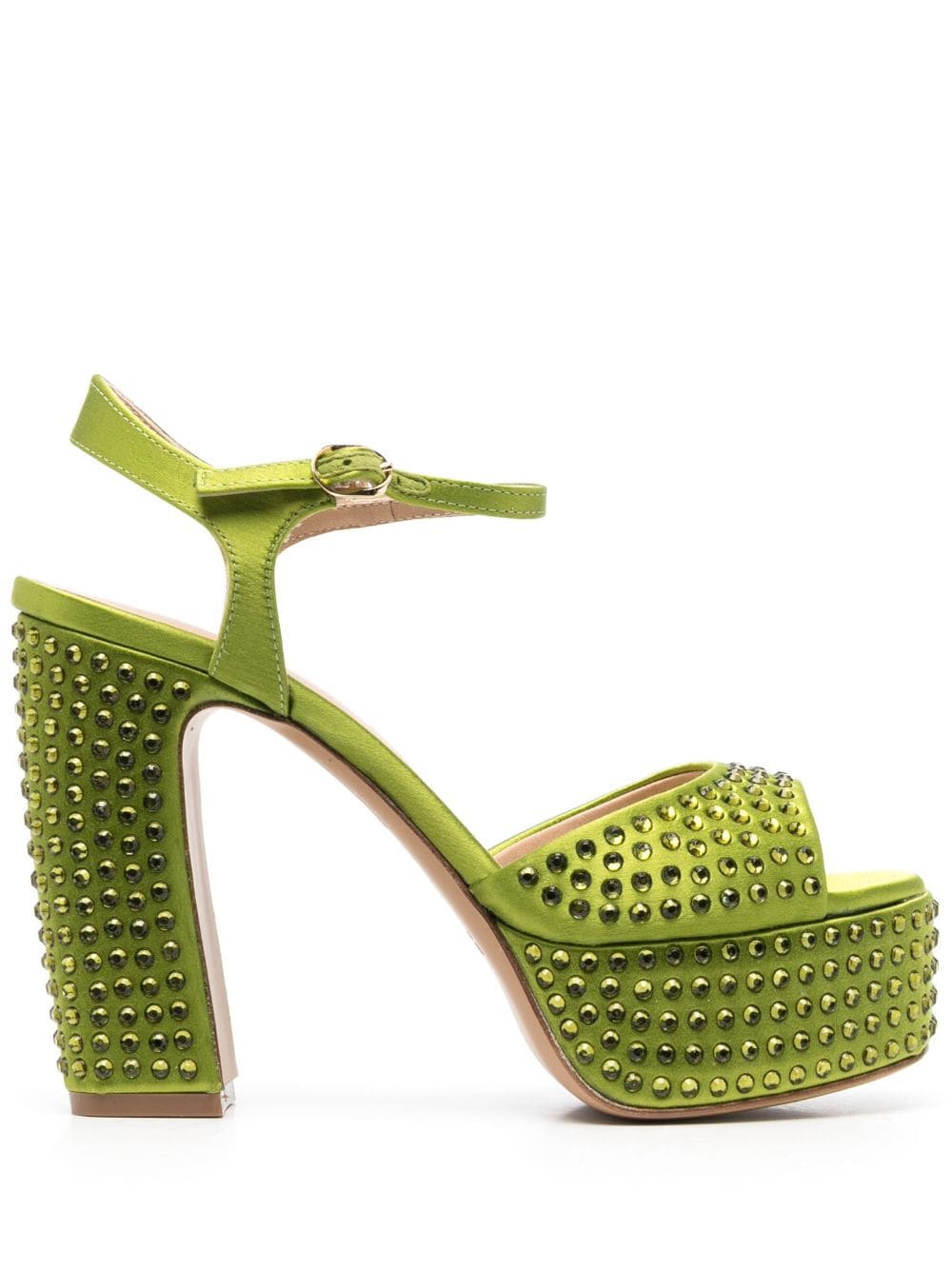 Roberto Festa spike-detail 125mm heeled sandals - Green von Roberto Festa