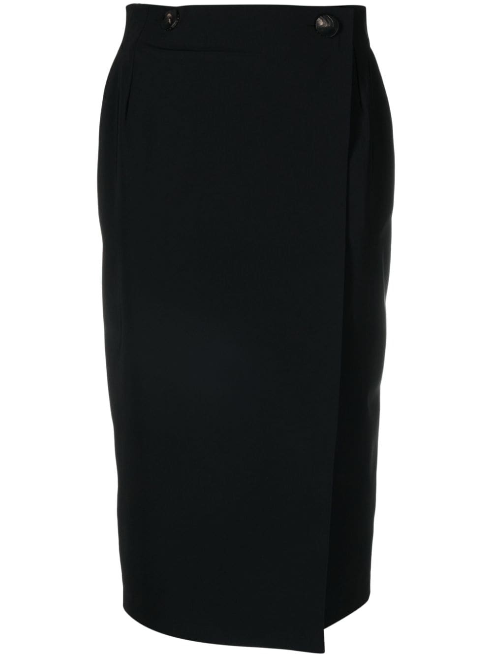 RRD Winter wraparound-style pencil skirt - Black von RRD