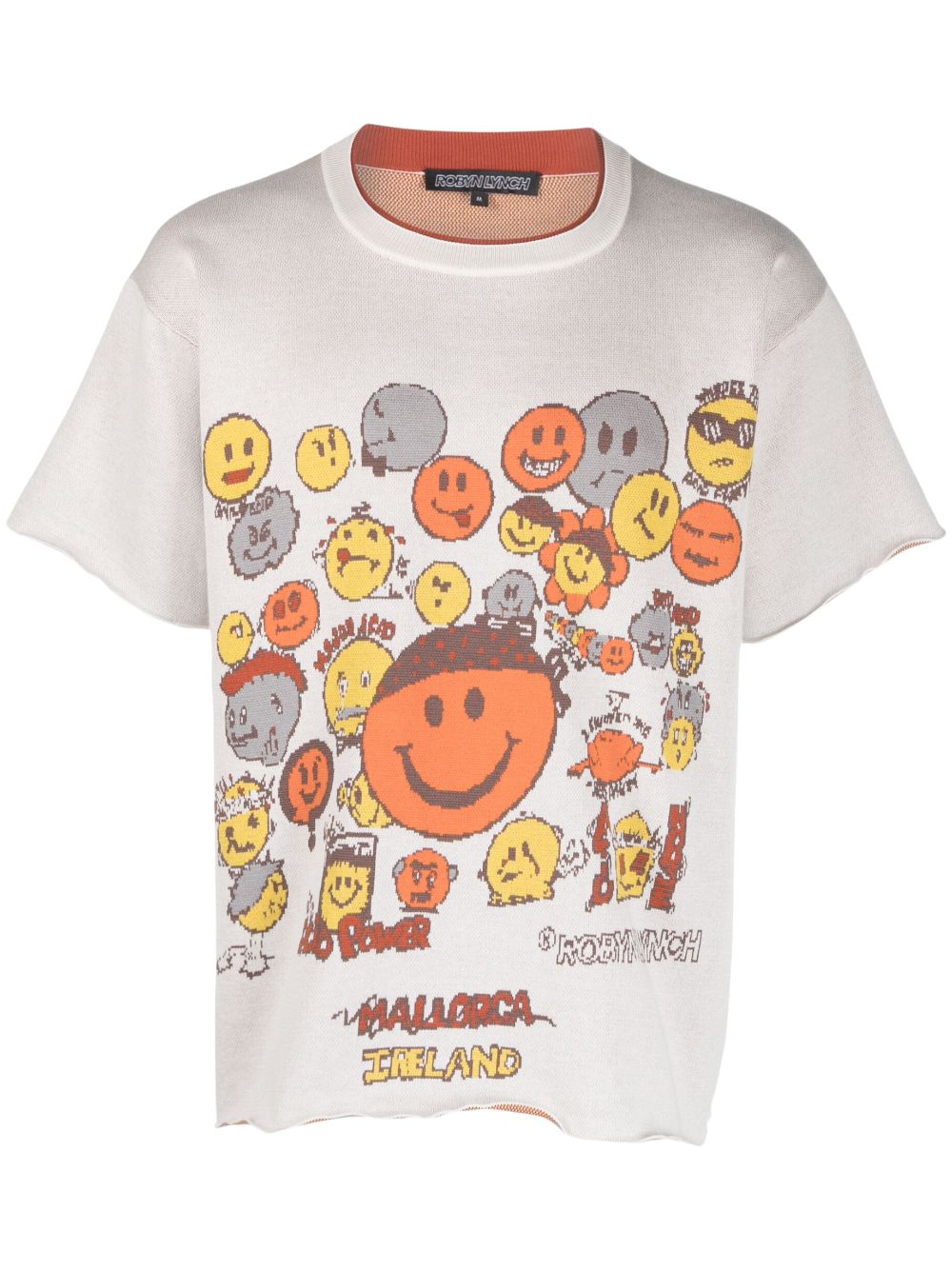 Robyn Lynch Smiley-print cotton T-shirt - Neutrals von Robyn Lynch