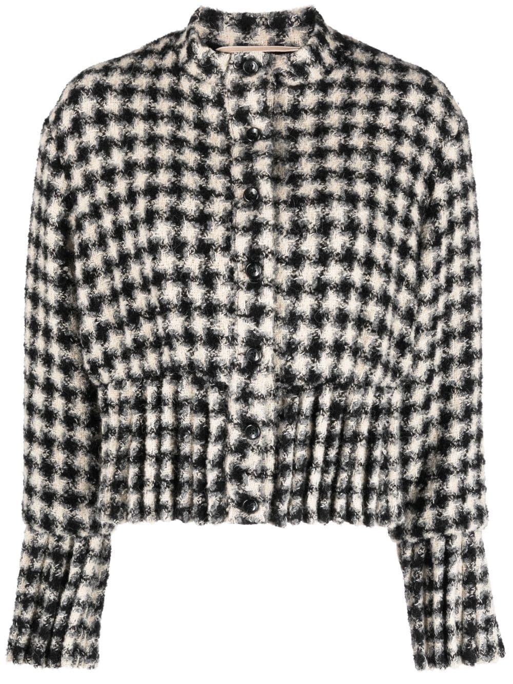 Rochas cropped houndstooth tweed jacket - White von Rochas