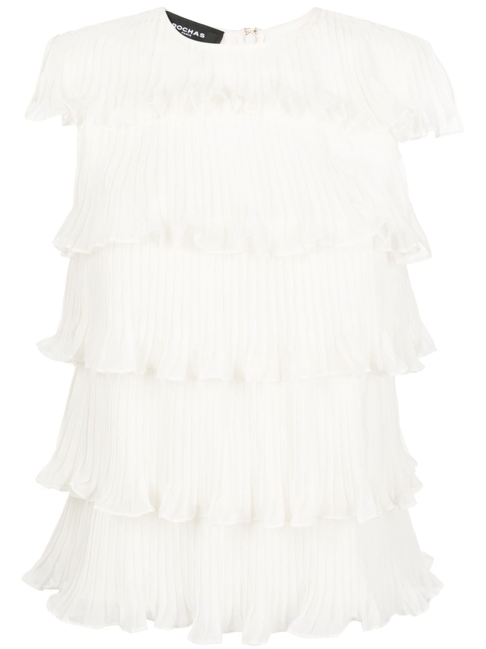 Rochas pleated ruffle blouse - White von Rochas