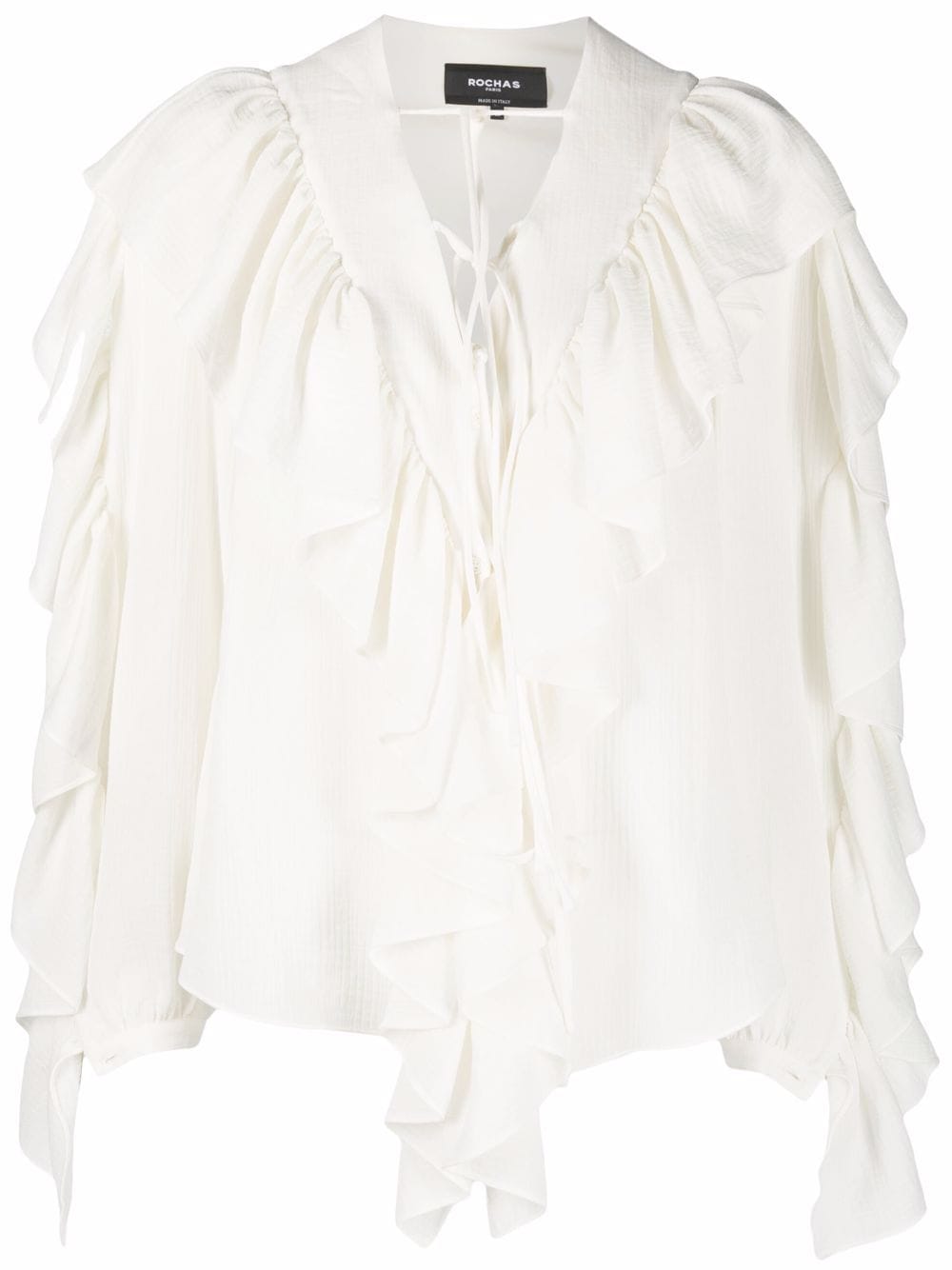 Rochas ruffle-trimmed blouse - White von Rochas