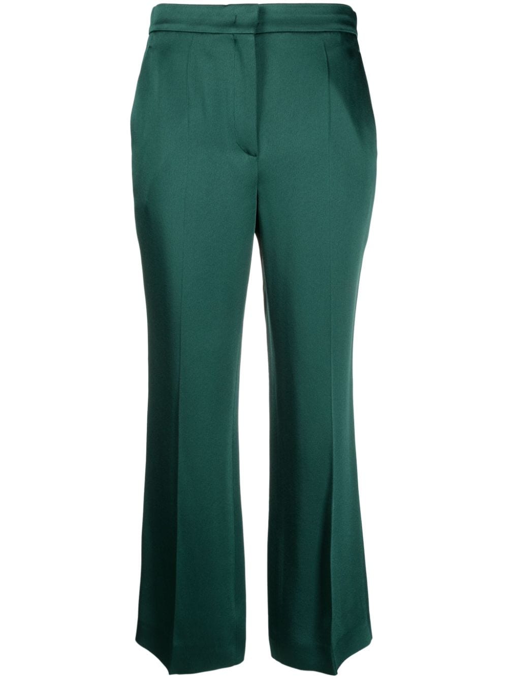 Rochas satin cropped trousers - Green von Rochas