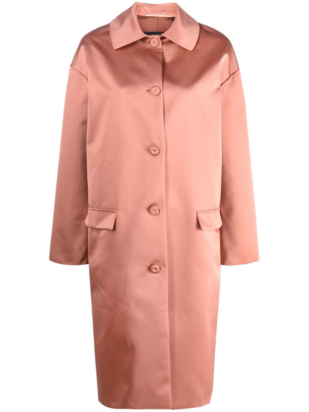 Rochas single-breasted satin coat - Pink von Rochas