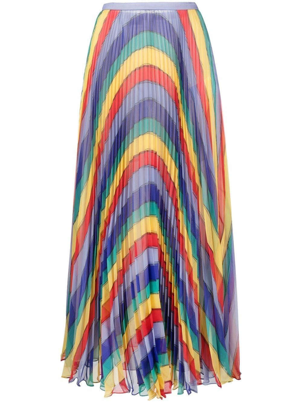 Rochas wave print pleated skirt - Blue von Rochas