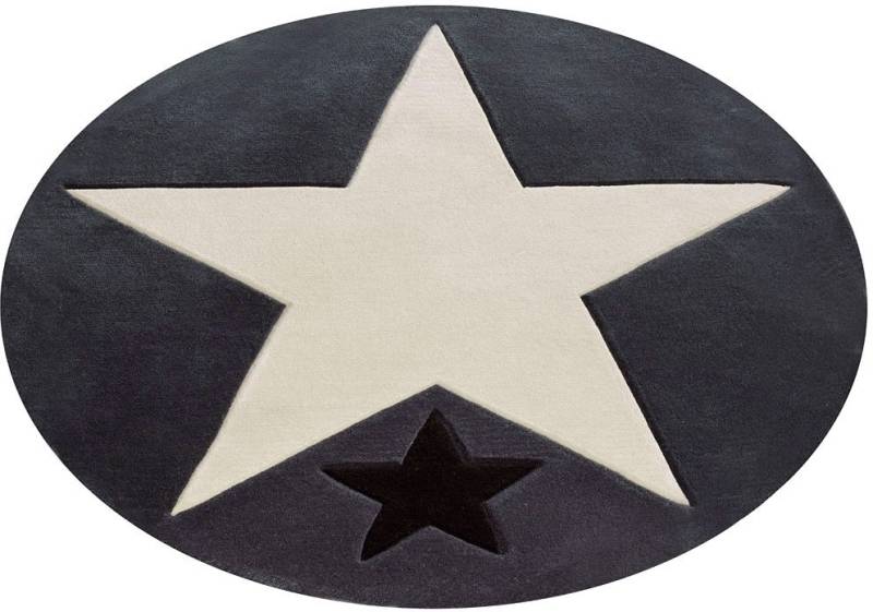 Rock STAR Baby Kinderteppich »707«, rund, 10 mm Höhe, handgearbeiteter Konturenschnitt, Kinder- und Jugendzimmer von Rock STAR Baby