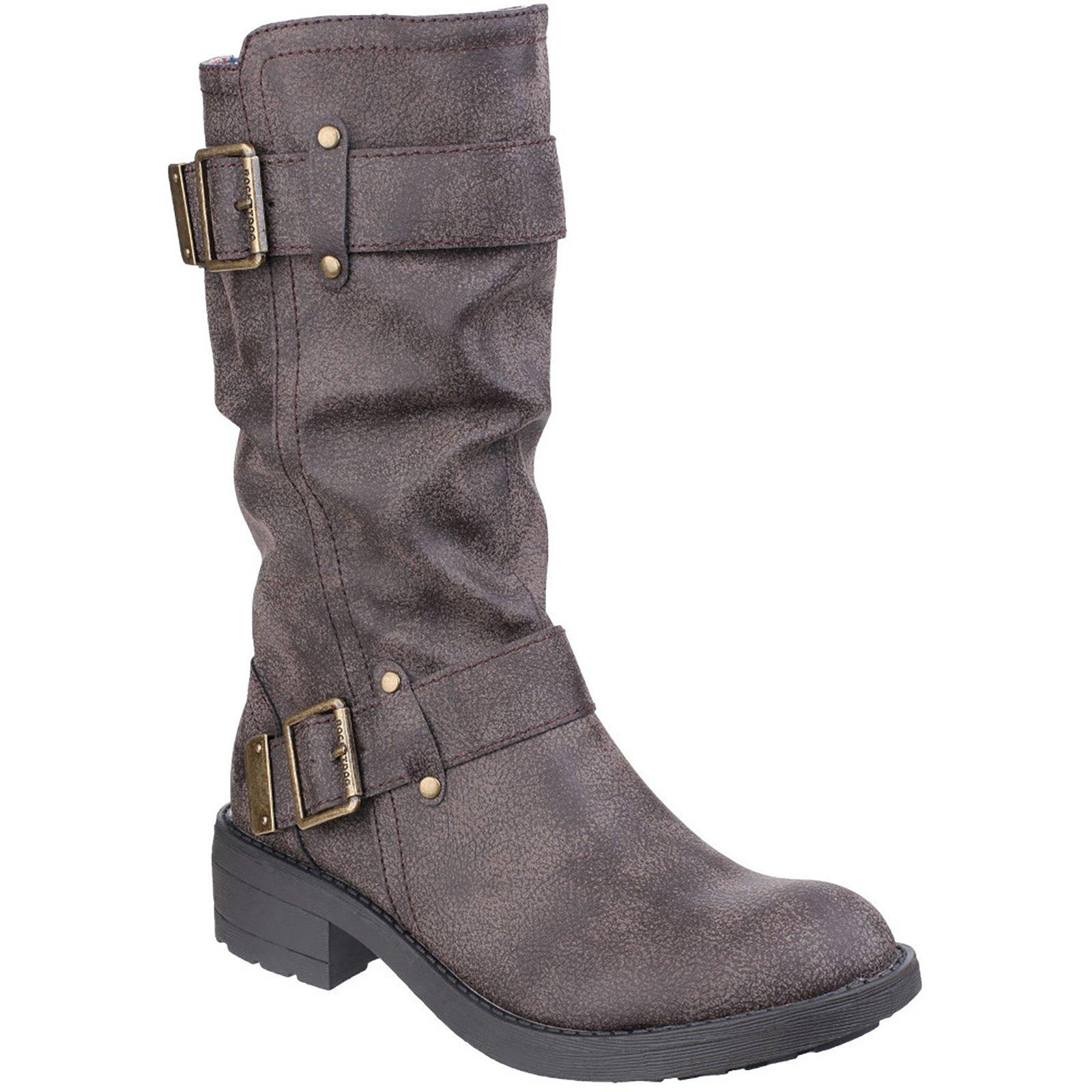 Kunstlederbikerstiefel Trumble Damen Braun 37 von Rocket Dog