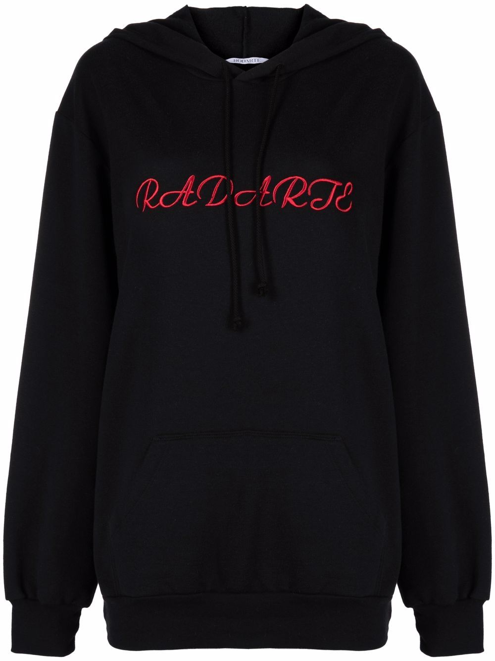 Rodarte logo-embroidered hoodie - Black von Rodarte