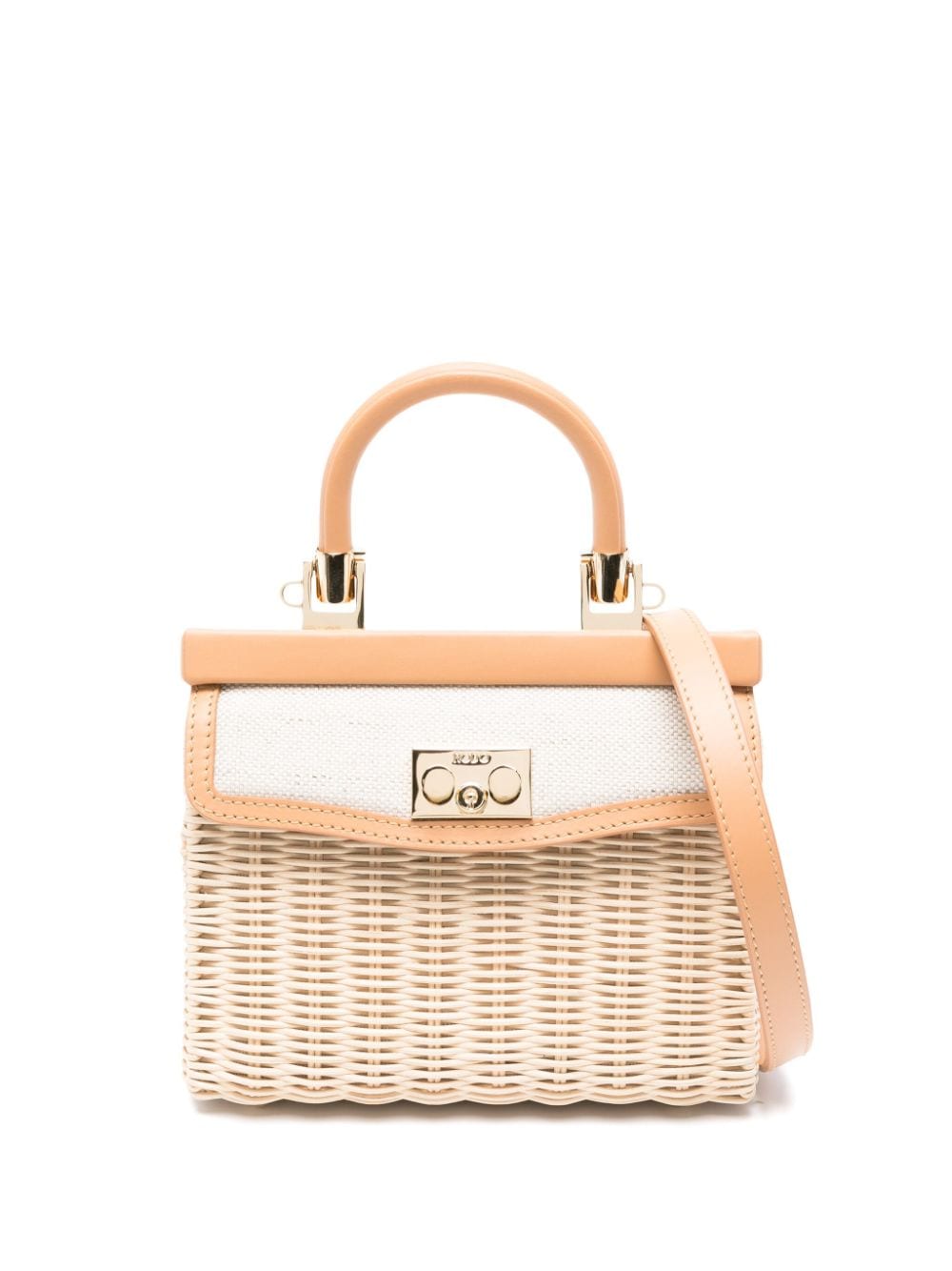 Rodo Paris straw mini bag - Brown von Rodo