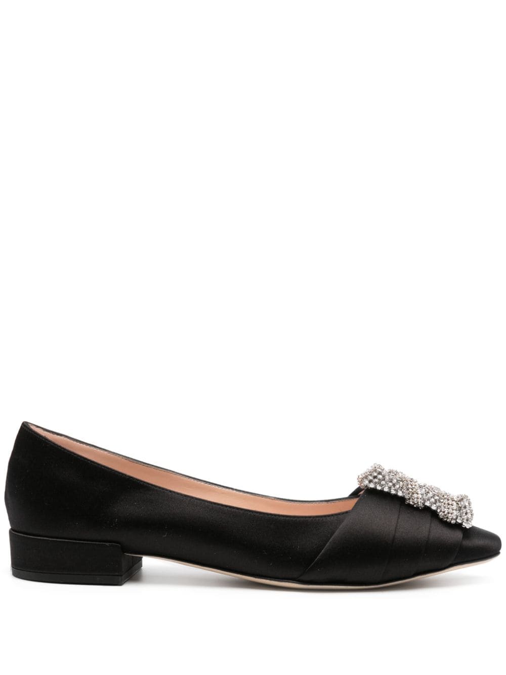 Rodo crystal-embellished ballerina shoes - Black von Rodo