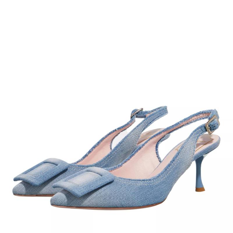 Roger Vivier Pumps & High Heels - Fringed Covered Buckle Slingsback Pumps - Gr. 41 (EU) - in Blau - für Damen von Roger Vivier