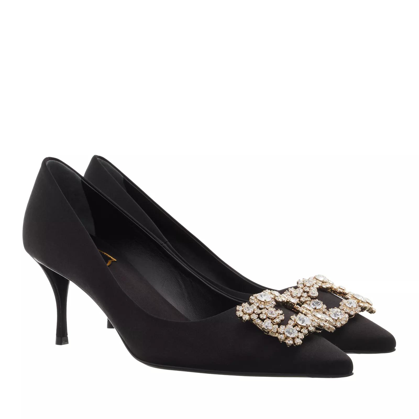 Roger Vivier Pumps & High Heels - Pumps With Flower Buckle Satin - Gr. 37 (EU) - in Schwarz - für Damen von Roger Vivier