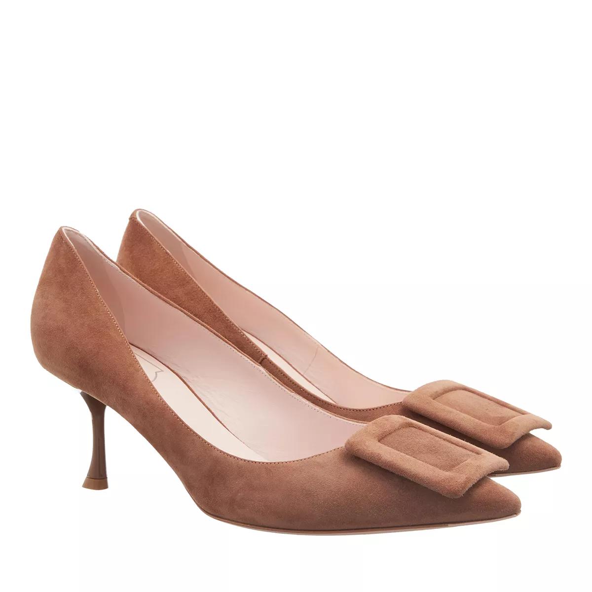 Roger Vivier Pumps & High Heels - Suede Plain Leather Pin Heels Party Style - Gr. 37 (EU) - in Braun - für Damen von Roger Vivier