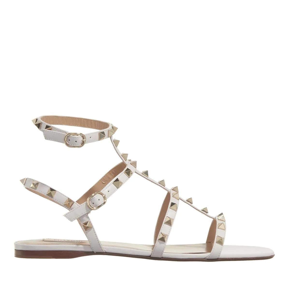 Valentino Garavani Sandalen - Rockstud Sandal - Gr. 41 (EU) - in Weiß - für Damen von Valentino Garavani