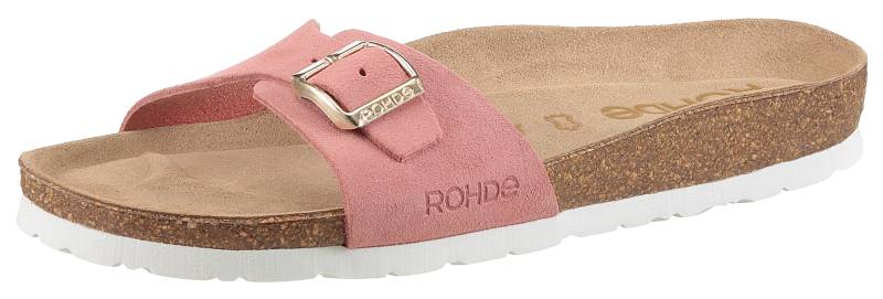 Rohde Pantolette, Keilabsatz, Sommerschuh, Schlappen mit vorgeformtem Softfussbett von Rohde