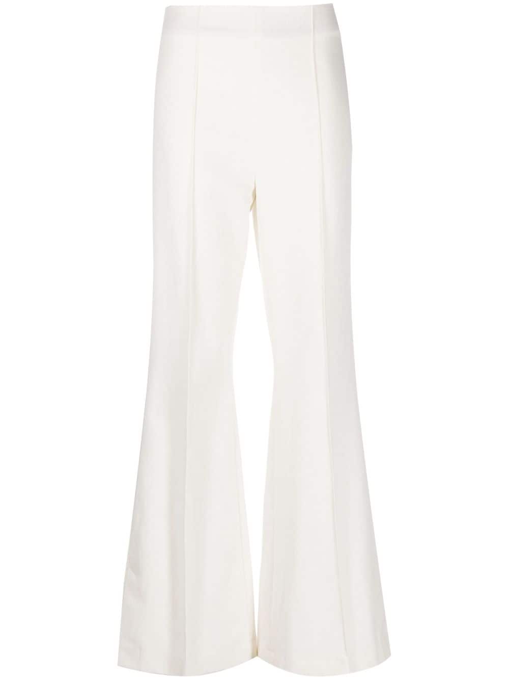 Róhe high waist flared cotton trousers - White von Róhe