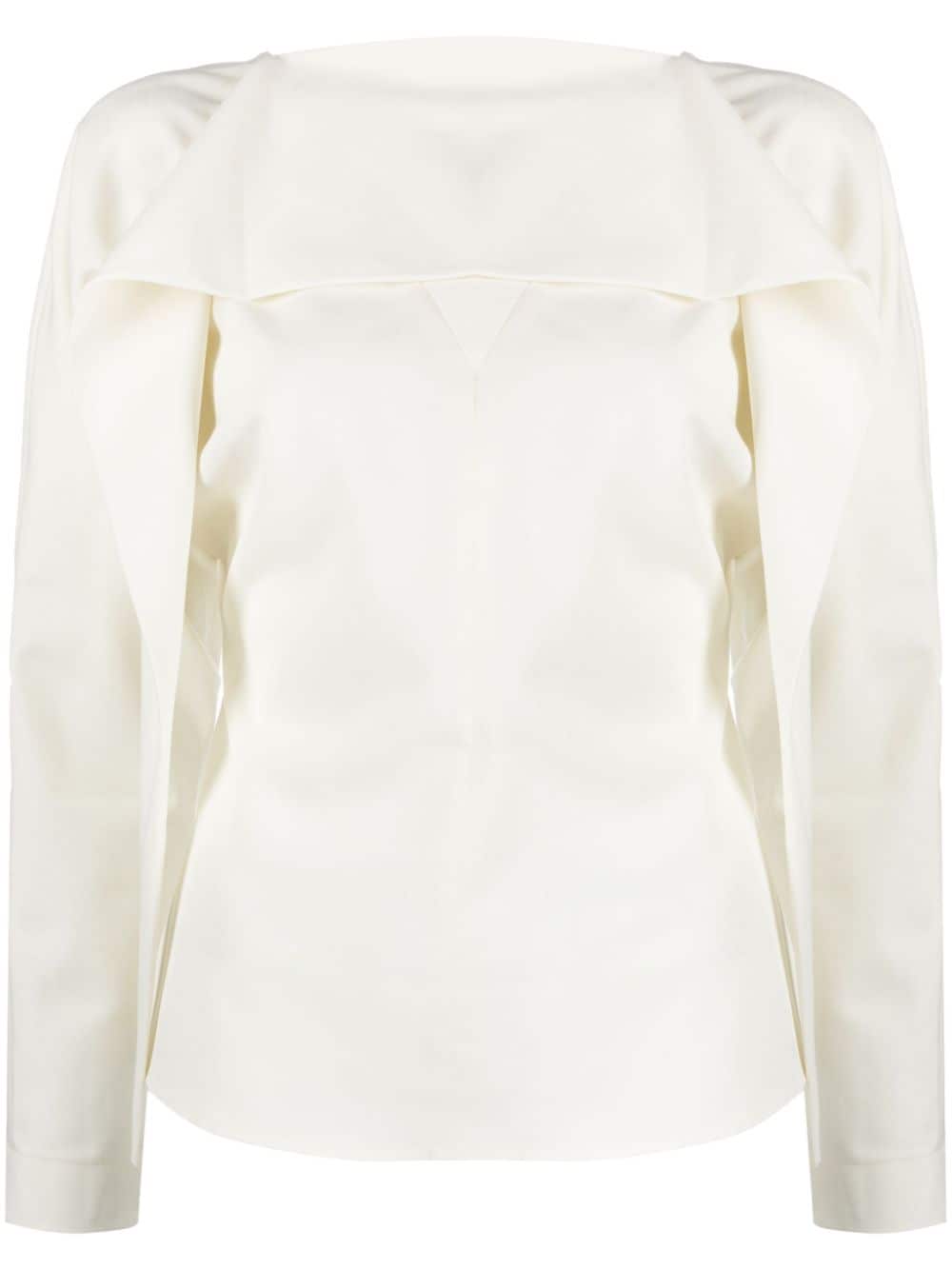 Róhe layered long-sleeve blouse - Neutrals von Róhe