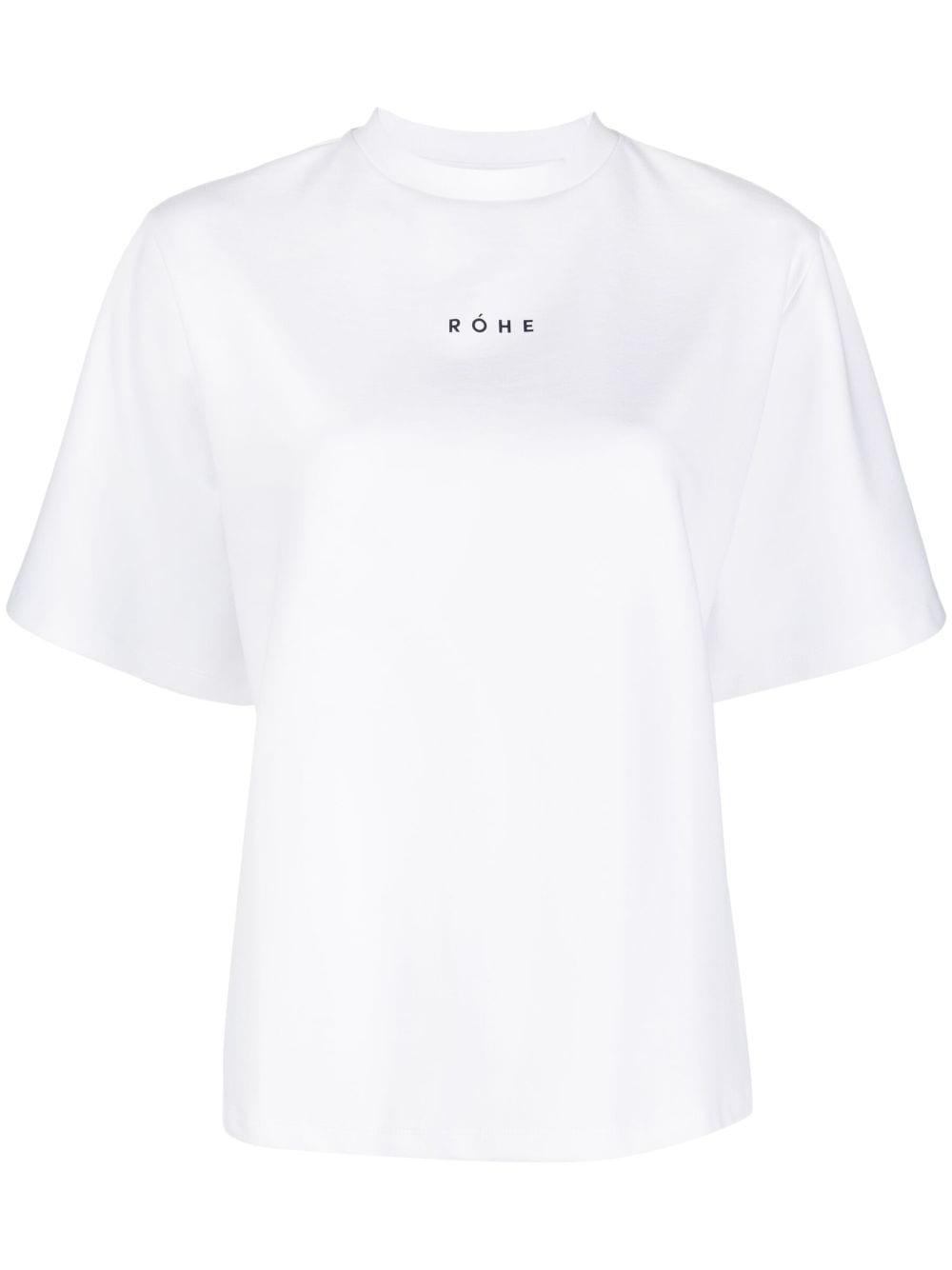Róhe logo-print crewneck T-shirt - White von Róhe