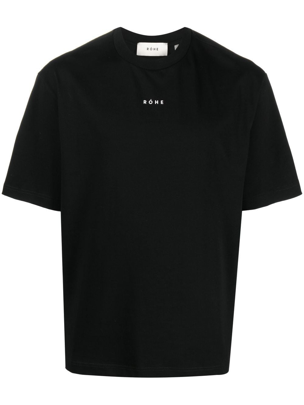 Róhe logo-print short-sleeve T-shirt - Black von Róhe