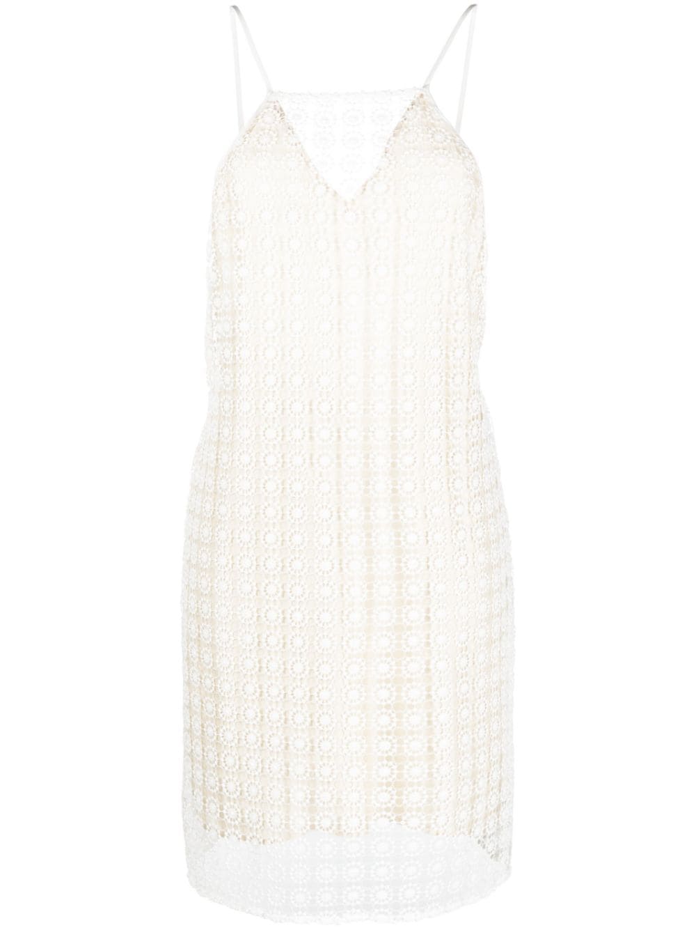 Róhe semi-sheer lace dress - White von Róhe