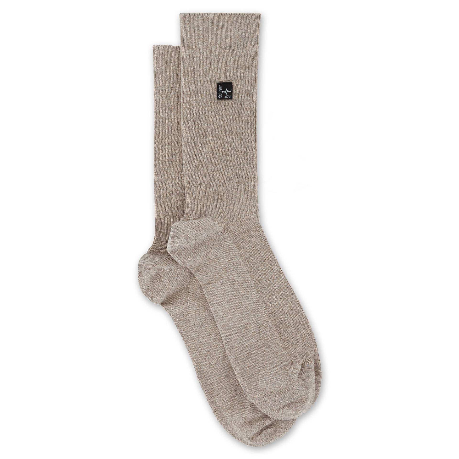 Wadenlange Socken Herren Beige 39-40 von Rohner Advanced