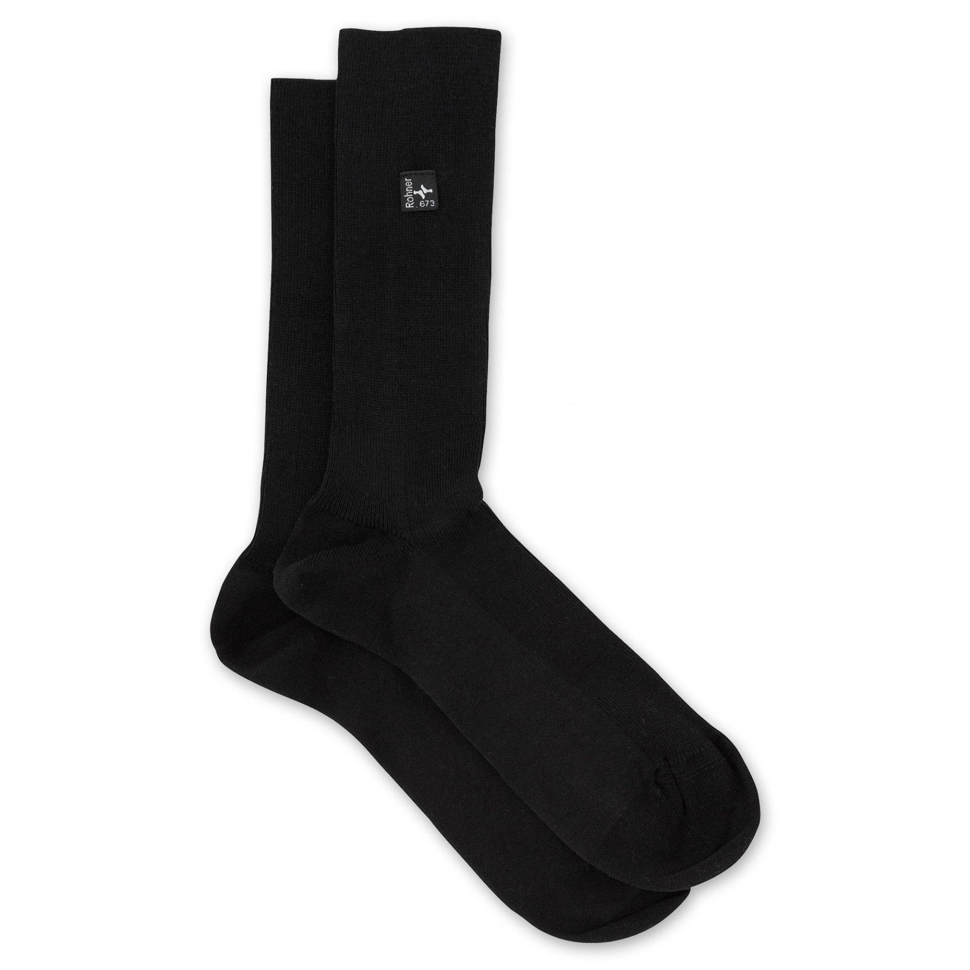 Wadenlange Socken Herren Black 45-46 von Rohner Advanced