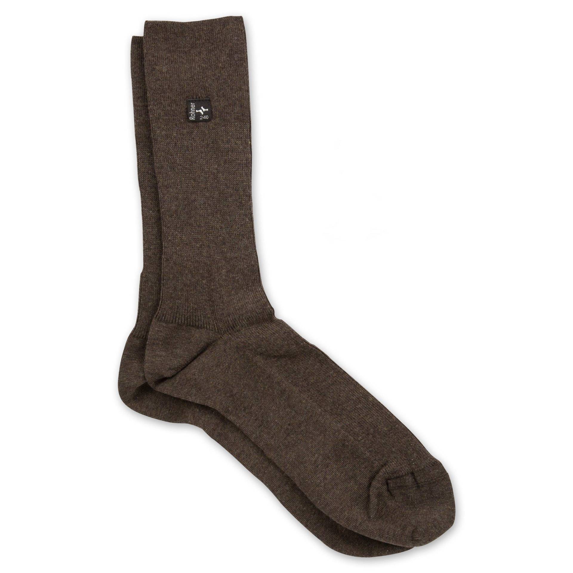 Wadenlange Socken Herren Dunkelbraun 43-44 von Rohner Advanced