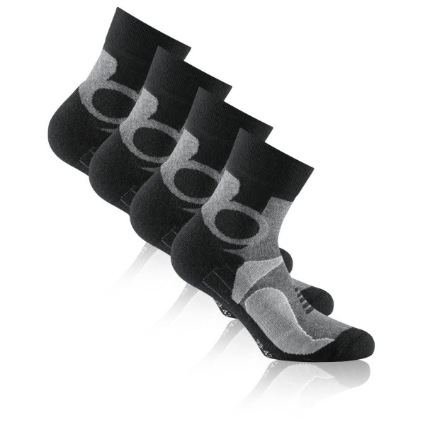 Rohner - Basic Trekking Quarter 2er Pack - Wandersocken Gr 35-38;39-42;43-46;47-50 schwarz/grau von Rohner