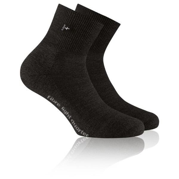 Rohner - Fibre Light Quarter - Multifunktionssocken Gr 44-46 schwarz von Rohner