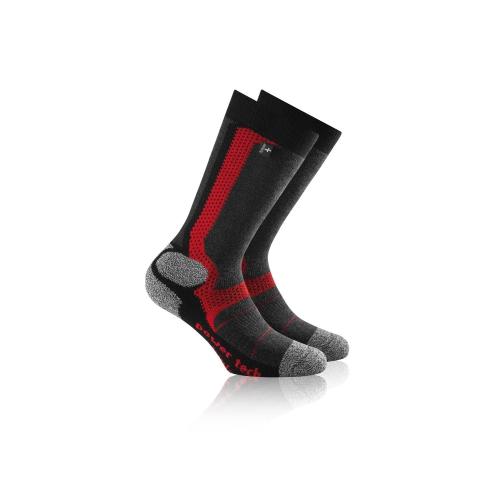 Rohner Power Tech Junior Socken - Schwarz, Rot (Grösse: 27-30)