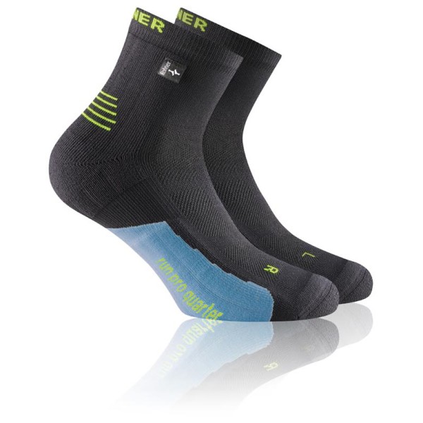 Rohner - Run Pro Quarter L/R - Laufsocken Gr 42-44 grau von Rohner