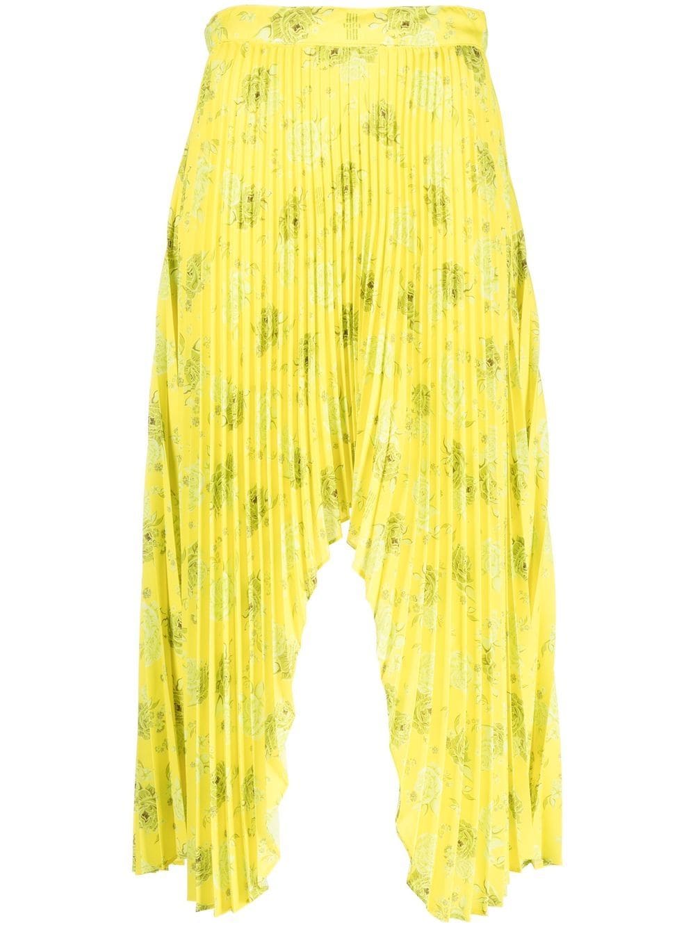 Rokh arch pleated midi skirt - Yellow von Rokh