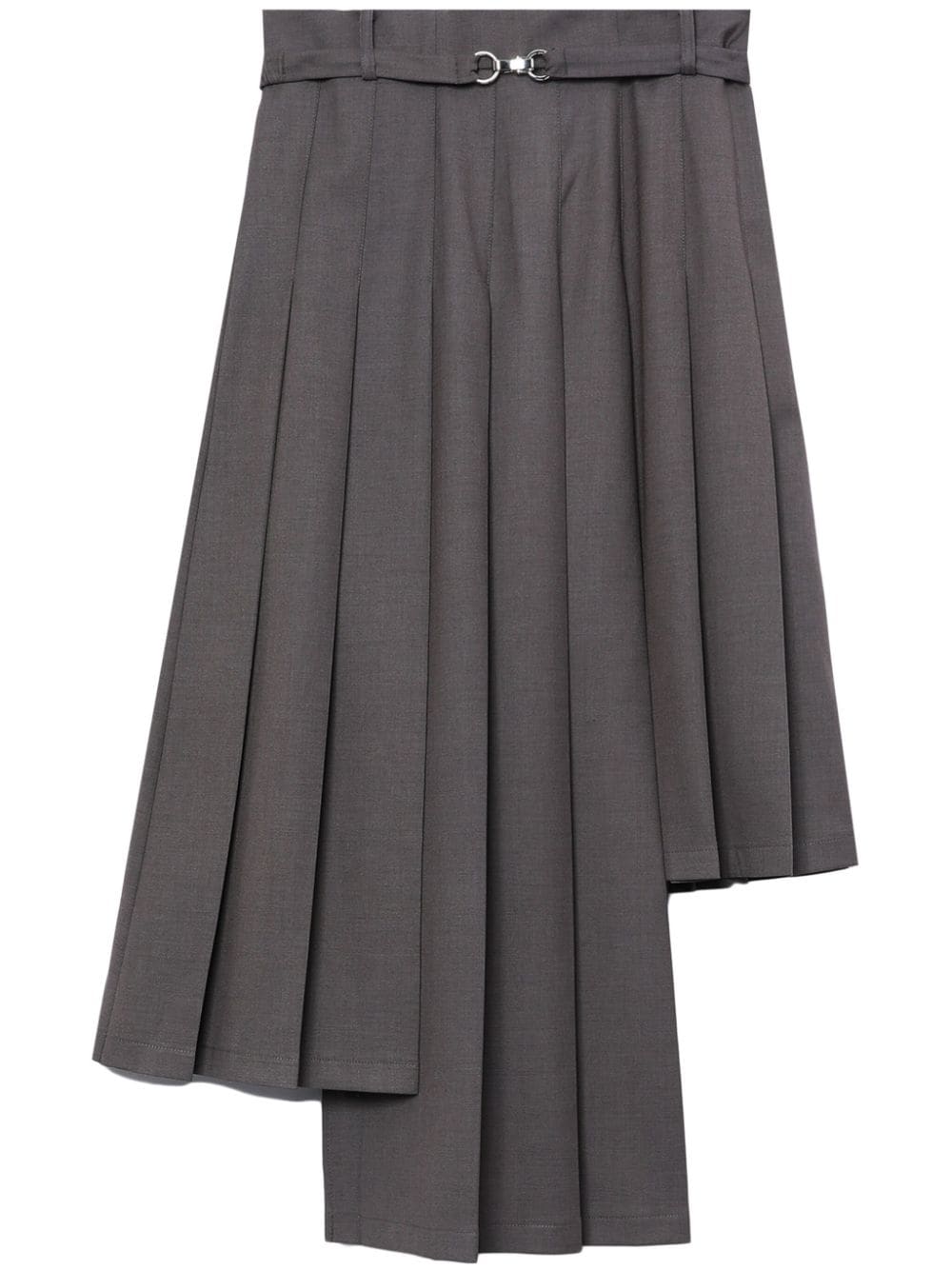 Rokh asymmetric pleated midi skirt - Brown von Rokh