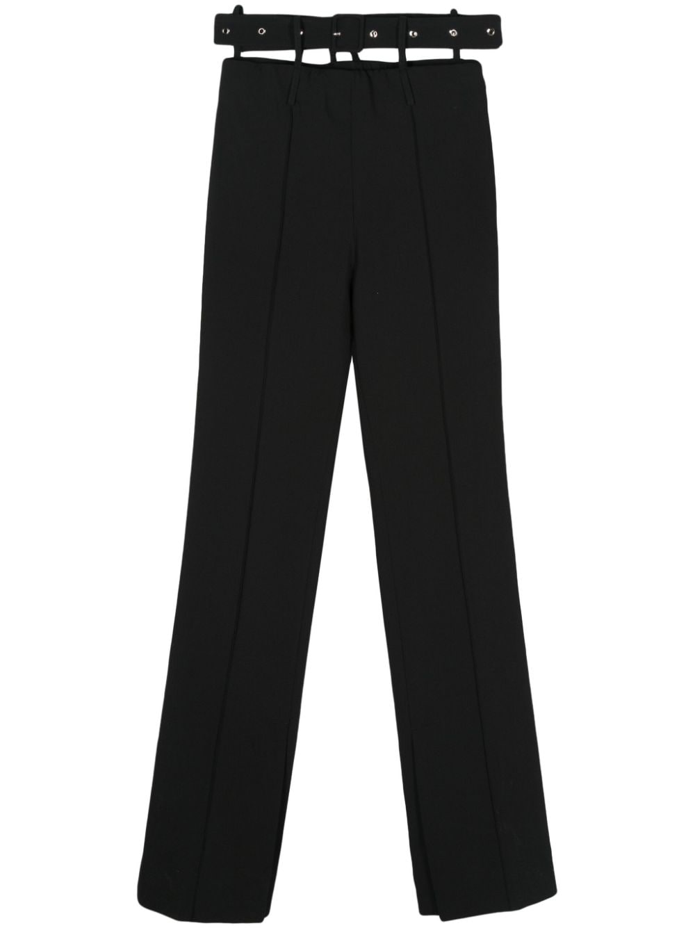Rokh belt-detail straight trousers - Black von Rokh
