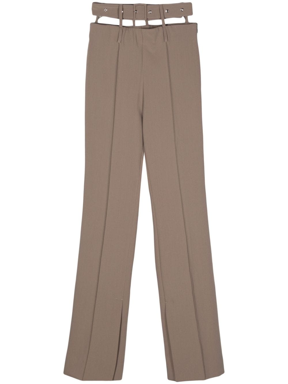Rokh belt-detail straight trousers - Brown von Rokh