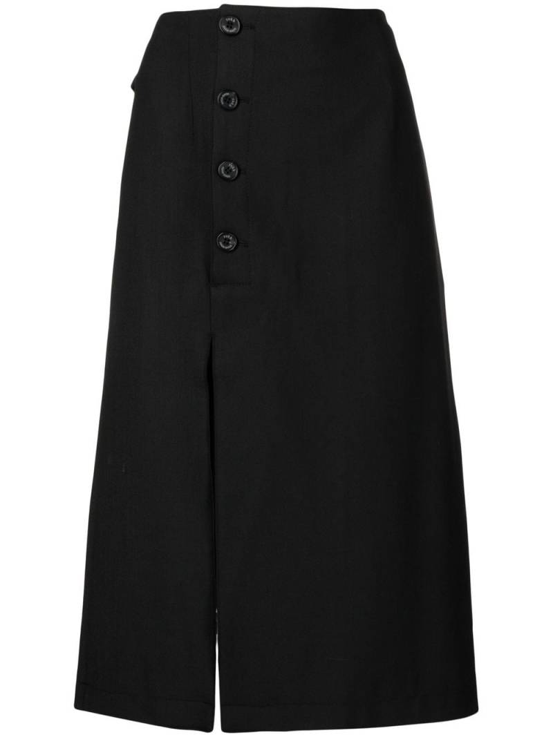 Rokh button-detail midi skirt - Black von Rokh