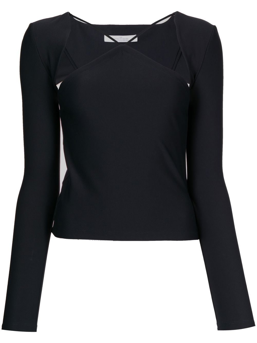 Rokh cut-out detail long-sleeve T-shirt - Black von Rokh