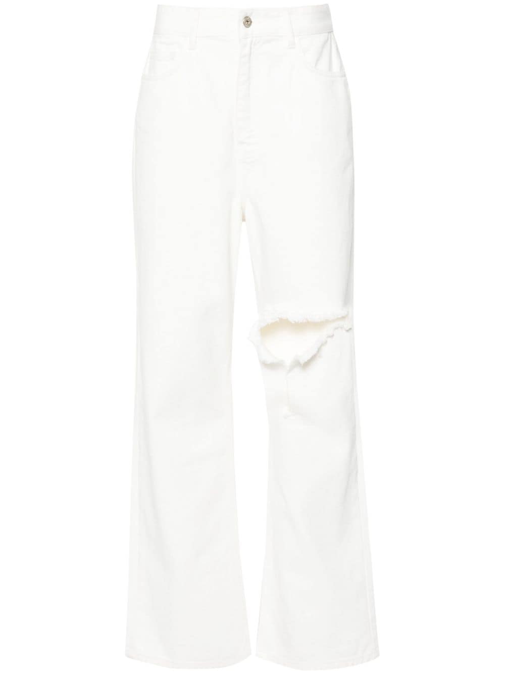 Rokh high-rise wide-leg jeans - White von Rokh