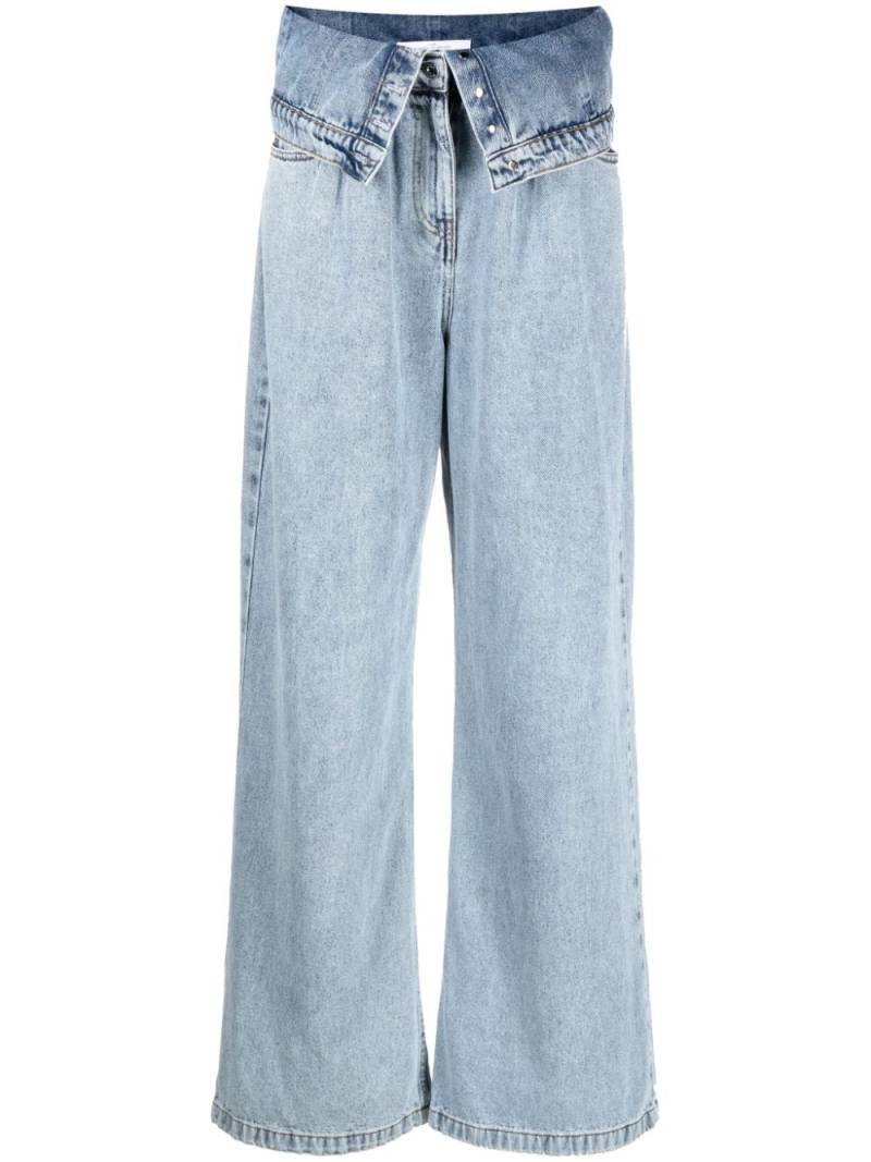 Rokh layered wide-leg jeans - Blue von Rokh