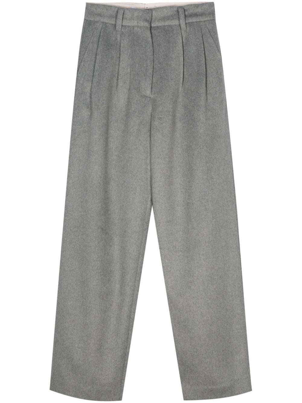 Rokh pleat detail wide-leg trousers - Grey von Rokh