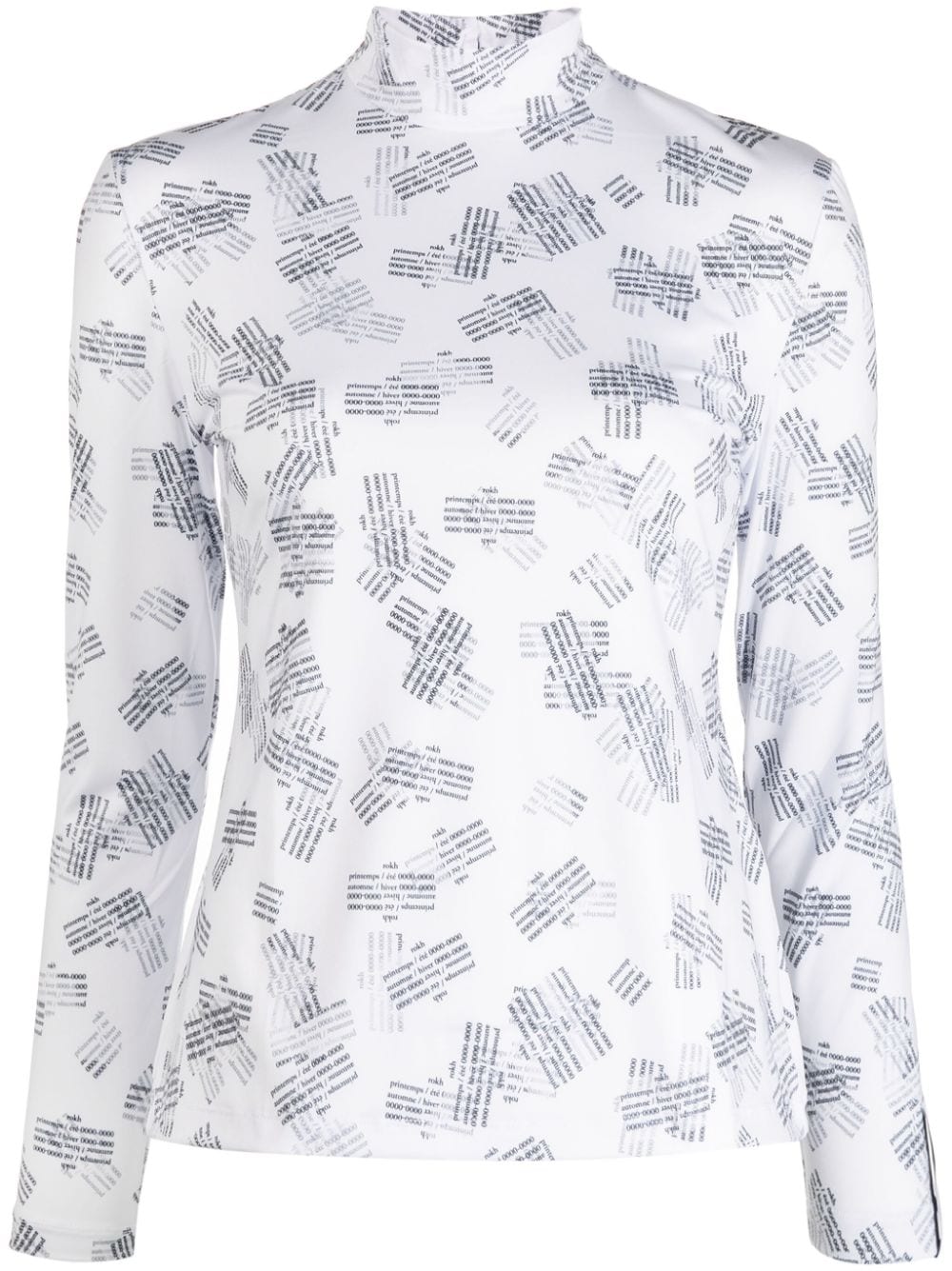 Rokh stamp-pattern jersey T-shirt - White von Rokh