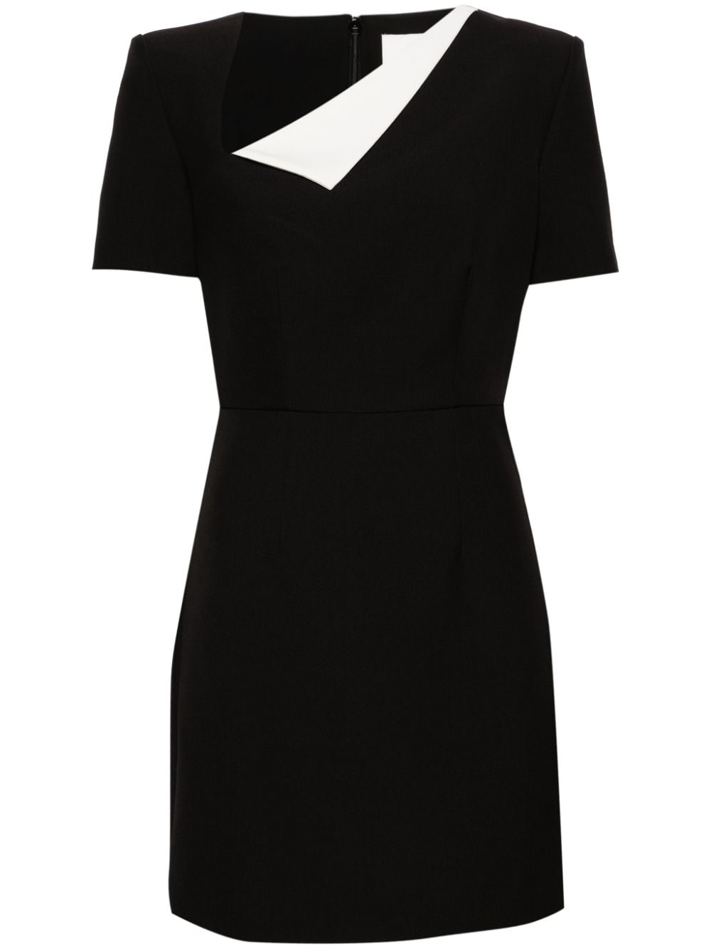 Roland Mouret asymmetric-neck crepe minidress - Black von Roland Mouret