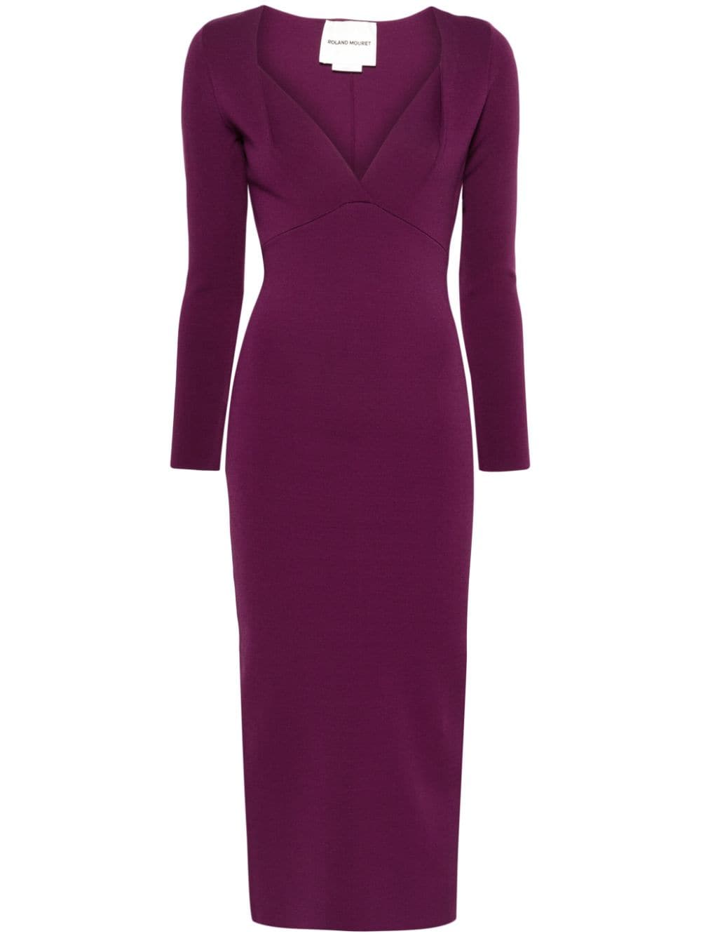 Roland Mouret pleat-detail knitted dress - Purple von Roland Mouret