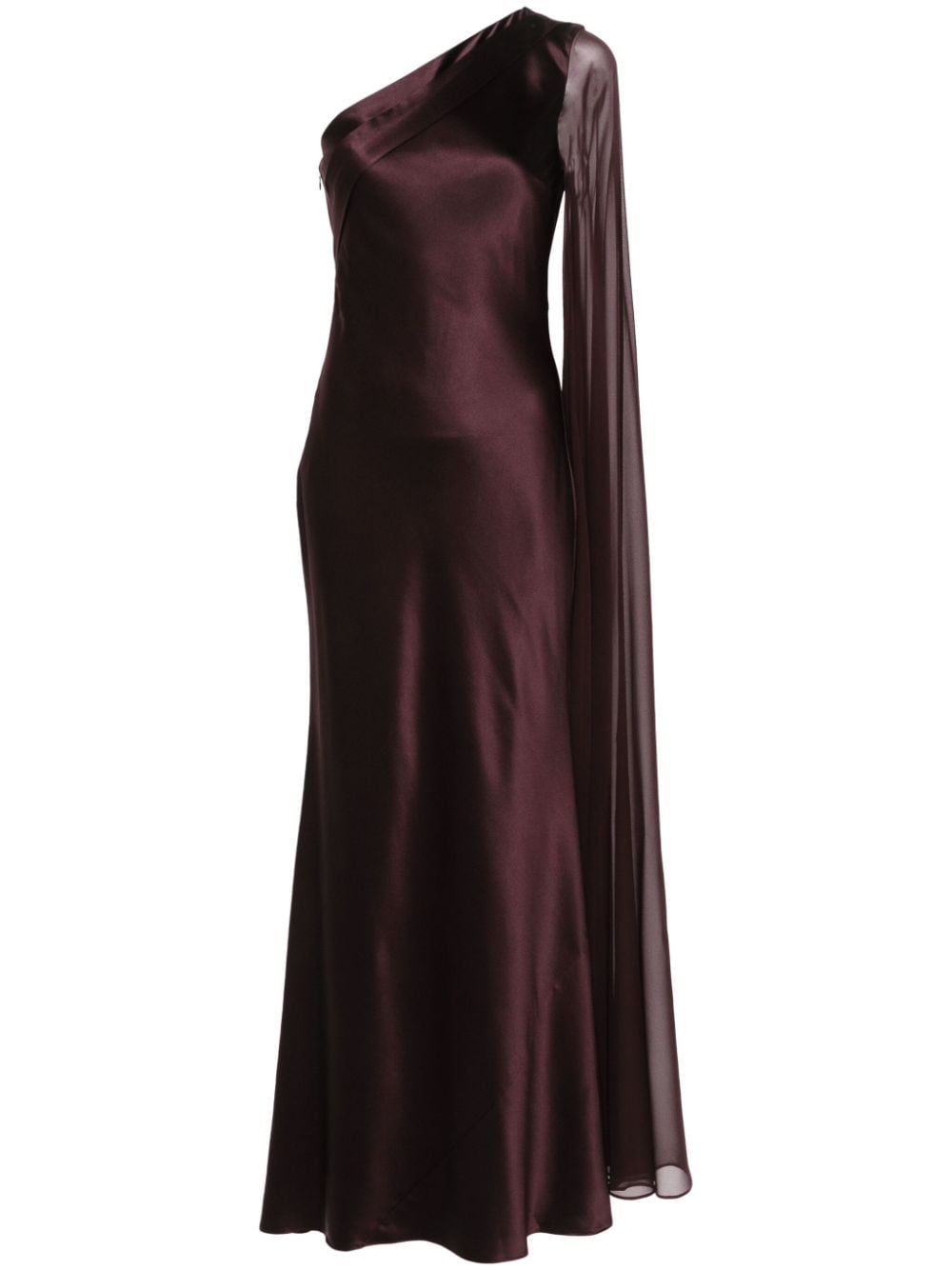 Roland Mouret silk satin maxi dress - Brown von Roland Mouret