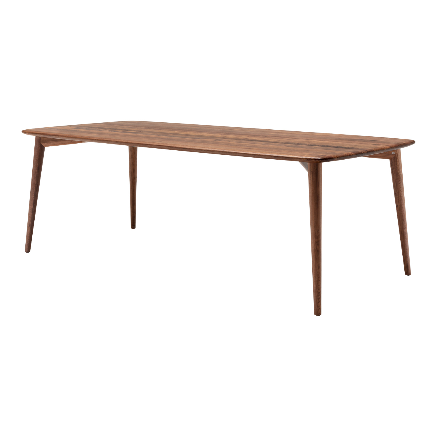 900 Esstisch , Grösse rechteckig, l. 220 x b. 105 cm, Tischplatte eiche farblos lackiert, Untergestell eiche schwarz gebeizt, farblos lackiert 900 Esstisch , Grösse rechteckig, l. 220 x b. 105 cm, Tischplatte eiche farblos lackiert, Untergestell eiche schwarz gebeizt, farblos lackiert von Rolf Benz