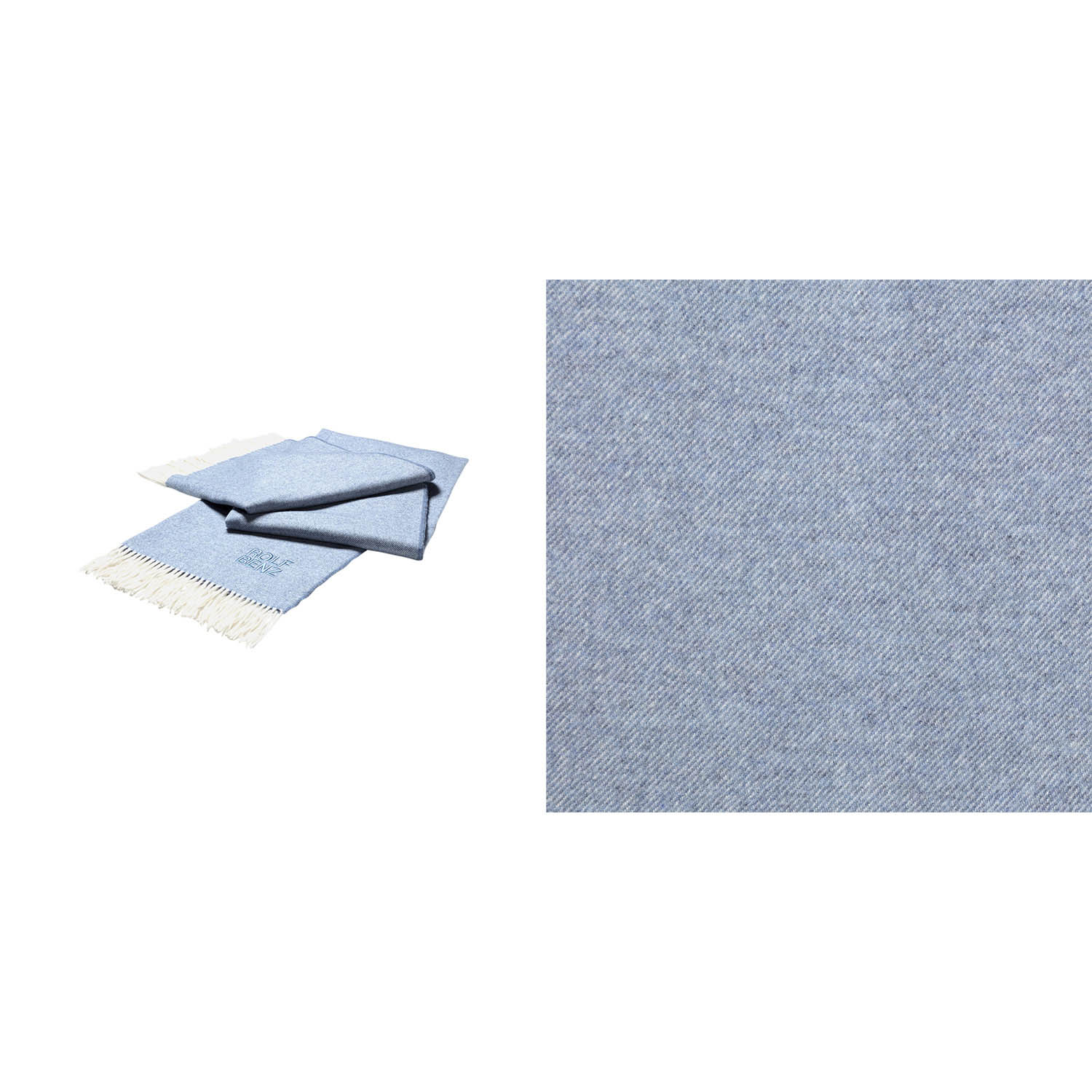 952 Plaid Decke, Farbe 096-lightblue, Länge 185 cm 952 Plaid Decke, Farbe 096-lightblue, Länge 185 cm von Rolf Benz
